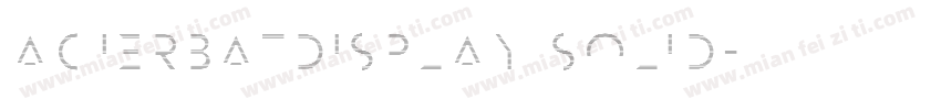AcierBATDisplay Solid字体转换